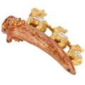 Miniatyrbillede 8 af 8: Elefant Statue Skulptur Innovativ Syntetisk Resin Ornamenter Desktop Møblering Guld