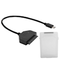 Miniatyrbild 8 av 8: TypeC SATA-adapter 2,5 tum USB 3.0 10G SSD HDD hårddiskdrivenhet kabelskyddsbox (vit)