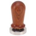 Miniatyrbillede 2 af 8: Kaffe Tamper med flad rustfrit stål base træhåndtag Kaffe Pulver Press Tamping Værktøj 58mm / 2.3in