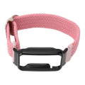 Miniatyrbild 6 av 8: Flätad Loop Strap för Mi Band 7 Pro Justerbar Elastisk Nylon Loop Armband med Skyddsram Rosa Band Svart Case