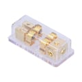 Miniatyrbilde 2 av 8: 1x0GA inn/2x4GA ut Power Distribution Block Sikringsholder Elektrisk Beskyttelse for Bilstereo Audio