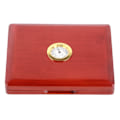 Miniatyrbillede 1 af 8: Saxofon Klarinet Reed Case Solid Wood 5-Reeds Holder Opbevaringsboks med Hygrometer