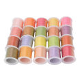 Miniatyrbilde 2 av 8: 20 farger vokset tråd 55 yard 6 deler klippbar lengde halskjede ledning DIY håndverk vokset polyester ledning for smykkefremstilling