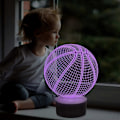 Miniatyrbilde 3 av 5: 2025 Egnet 3D Basketball Nattlys Optisk Illusjonslampe med 16 Farger Endrende Fjernkontroll Bursdag Julegaveidé Valentinsdag Gaveidé for Sport