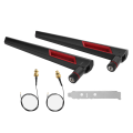 Miniatyrbilde 1 av 8: 2 stk IPEX4 til SMA kabel for M.2 WiFi Bluetooth ekstern forlengelse 2 stk AC88 antenne