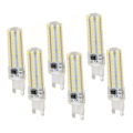 Miniatyrbillede 1 af 8: 6 stk. G9 LED-pærer 450lm dæmpbare 72LEDs G9 lyserstatningspærer til boligbelysning 5W 100-120V