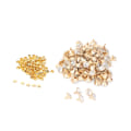 Miniatyrbillede 2 af 8: Stof krystal indlæg hurtige nitter 12 mm spots studs hætte til DIY læder håndværk dekoration (sølv)