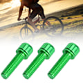 Miniatyrbillede 7 af 8: 6 stk. M5x25mm titaniumlegering cykel flaskeholder opbevaringsstativ bolt cykel tilbehør (grøn)