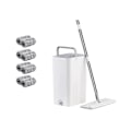 Miniatyrbild 5 av 5: Lazy Floor Mop Plattmopp - Tvättmoppningsartefakt Mikrofiberdukmopp med Hink Hushållsmoppar