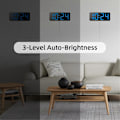 Miniatyrbild 4 av 5: LED Digital Väggklocka med Stora Siffror, Automatisk Dimning