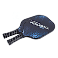 Miniatyrbillede 2 af 8: 2 stk. Pickleball-padler i holdbart kulstof PE med behageligt greb og lav vægt Pickleball-sæt med 4 bolde til udendørs brug Hjemme Sort og blå