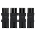 Miniatyrbillede 1 af 8: IEC320 C6 til IEC320 C15 Konverter 10A 250V 2,5A 250V Netledning Adapterstik til UPS computerstik 4 stk.