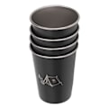 Miniatyrbillede 5 af 8: 4 stk. 350 ml 304 rustfrit stål vandkop kaffe krus flaske til grill øl rejse udendørs sort