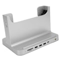 Miniatyrbild 8 av 8: Vertikal PC-ställ 8 i 1 Dockningsstation Stabil Signalöverföring Mini PC-ställ för OS X Office Interface Expansion Silver Färg