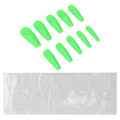 Miniatyrbillede 7 af 8: 10 stk. rene farve fuld dækning falske negle kvinder piger elegant fashionabel falsk neglespids manicure værktøj N5354-03