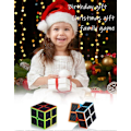 Miniatyrbilde 4 av 4: Magic Speed Cube 2x2 2x2x2 Speed Cube Magic Cube Karbonfiber Klistremerke Julegave til Barn Voksne Svart