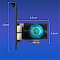 Miniatyrbillede 3 af 5: 2500Mbps Pcie til RJ45 i226-v Netværkskort 1000/2500Mbps til Desktop
