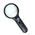 Miniatyrbillede 1 af 5: 3x-45x LED-belyst forstørrelsesglas til læsning, smykker, håndværk, inspektion, videnskab (sort)