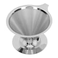 Miniatyrbillede 2 af 8: Hæld over kaffefilter Langsom dryp 1 til 6 kopper Keglefilter Si 
Genanvendelig rustfrit stål
