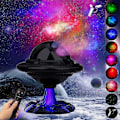 Miniatyrbillede 1 af 5: Stjernehimmelprojektor, UFO Rumskib Natlampe med Fjernbetjening, 8 Nebulatilstande, Soveværelsesdekorationslys -CHN