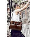 Miniatyrbild 2 av 5: Portfölj Axelväskor Läder Messenger Väska Herr Axelväska för 12.9 Tums Laptop Handväska Satchel Messenger Väska Slitna Väskor Portfölj Resväska Skola