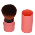 Miniatyrbild 2 av 8: Vinklad rougeborste, bärbar mjuk fluffig puderborste med lock för rouge, bronzer, buffingpuder, kosmetika