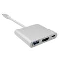 Pikkukuva 3 / 8: Tyypin C to USB -keskittimen monitoiminen 3 in 1 5Gbps kannettava C-tyypin telakointiasema kotitoimistoon Silver
