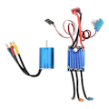 Pikkukuva 4 / 8: 4500KV harjaton moottori 25A harjaton ESC 2.2KG servo ohjelmointikortti Traxxasille HSP:lle Wltoysille 1/16 1/18 RC-autolle