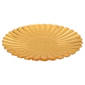 Miniatyrbillede 1 af 8: Gyldent frugtfad med chrysanthemum-blonde design, elegant rustfrit slikplade til køkkenborde, skriveborde, lounger, buffeter, barer