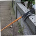Miniatyrbillede 5 af 5: Haverive til Plæne Håndmetalrive 14 Tænder Løst Avner Blade Havejord til Landbrugs Havearbejde, Stålrive Haveartikler