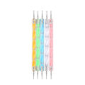 Miniatyrbilde 1 av 5: 2-i-1 Dotting Pen Sett for Neglekunst - 5-delt Sett