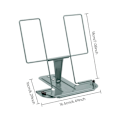 Miniatyrbild 4 av 5: Bokstöd för läsning, Bokstöd för kök, Justerbart metallstöd för skrivbord Lärobok Material Tablet Bokstöd för display (Morandi Grön)