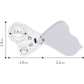Miniatyrbilde 2 av 5: 1 Pakke Håndholdt LED Lysende Smykkelupe 30X 60X Håndholdt Dobbel Linse Okular Forstørrelsesglass Håndholdt Mic