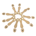 Miniatyrbild 5 av 8: 10 set sy på läder snäppspänne DIY handgjord mjuk äkta läder plånbok flik stängningar för hantverksväskor beige