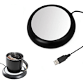 Miniatyrbillede 1 af 5: USB Kopvarmer til Skrivebord - Nem at Bruge - USB Drikkevare Kopvarmer til Kontor/Hjemmebrug (7.5cm, Sort)