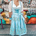 Pikkukuva 5 / 5: Naisten Oktoberfest Dirndl -mekkoasu - Baijerilainen Karnevaali Party M Vaaleanvihreä