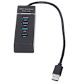 Pikkukuva 3 / 8: Usb-portin laajennin 4-porttinen USB3.0-datansiirto 5 Gbps nopea nopeus Ultraohut vakaa USB-keskitin
