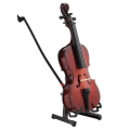 Miniatyrbillede 8 af 8: 5.5in træ miniature cello replika med sag Instrument Model musikalske gaver ornamenter
