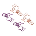 Miniatyrbild 3 av 8: 100 st Bunny Binder Clips ihålig ut stark klämning robust metall söta pappersklämmor för dokument kläder papper