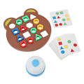 Miniatyrbillede 2 af 8: Børns form matchende spil med klokke geometrisk form matchende bræt farve sensorisk pædagogisk legetøj til 1-8 år gamle