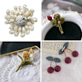 Miniatyrbillede 4 af 5: Platinerede Bar Pins med Assorterede Sikkerhedsnåle og Spænde Størrelser