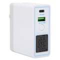 Miniatyrbilde 2 av 8: USB C vegglader PD QC 3.0 2-porters hurtigladerblokk AC100-240V med knappbryterdisplay bærbar lader US-plugg med AU-adapter