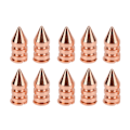Pikkukuva 1 / 8: Vaatteet Piikkarit Ruusukulta Kaksikerroksiset kuusikulmio messinkikartio piikit Tee itse käsintehty punk-tyylinen piikkiniitit kenkiin Pakkaus 7x15MM