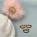 Miniatyrbillede 3 af 5: Træ Pomponer til Huer Knapper, 50 stk. Hue Pom Holder, Strikket Hue Fremstillingsværktøj, Pomponholdere til Strikkede Beanies og Toques