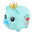 Miniatyrbild 2 av 8: 1st Mjuk tecknad Piggy Pengar Sparlåda Myntsparbank Barnpresent (Blå)