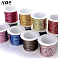 Miniatyrbilde 5 av 5: 1mmx20m Gullfarget Nylon Snor for DIY Dusker Juledekorasjon Halskjede Snøre Vevd Tråd for Anheng grønn
