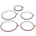 Miniatyrbilde 3 av 8: 5 stk broderirammer sirkel korsstingramme ring oval ramme retro DIY tilbehørsverktøy