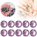 Miniatyrbillede 6 af 8: 1440 stk. krystalglas-rhinsten med flad bagside til smykkedekoration, diamant ss20, lilla