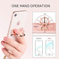 Miniatyrbild 3 av 5: Mobiltelefonringhållare i metall, stabiliserande fäste, hopfällbart bakre handgrepp, bilfäste
