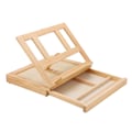 Miniatyrbilde 6 av 8: Bordplate staffeli Furu Justerbar skinnestang 4 vinkler Multi Purpose Sammenleggbar Lett Solid Malereasel